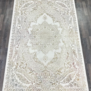 Ковер турецкий A3584B Lowa (Полиэстер хит-сет, бежевый, кремовый)