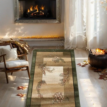 Ковер польский Agnella ISFAHAN Adara Olive (шерсть, зеленый)
