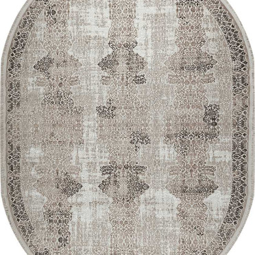 Ковер турецкий овальный 36937A Sanat Viscon (полиэстер хит сет, бежевый)