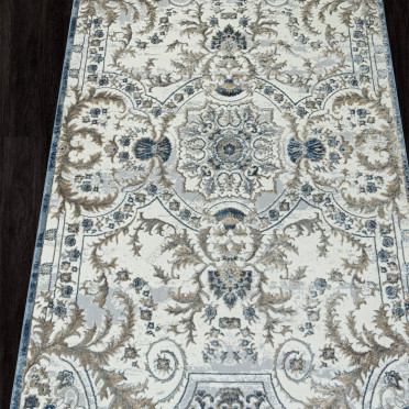Ковер 00765A - D.BLUE FDY / CREAM HB - Прямоугольник - коллекция SAHARA