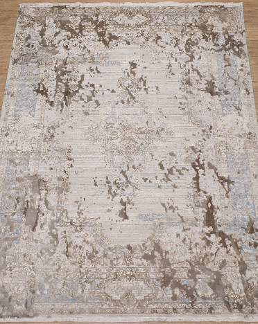 Ковер турецкий 3041A Art Deco (Шелк+Модал, серый)