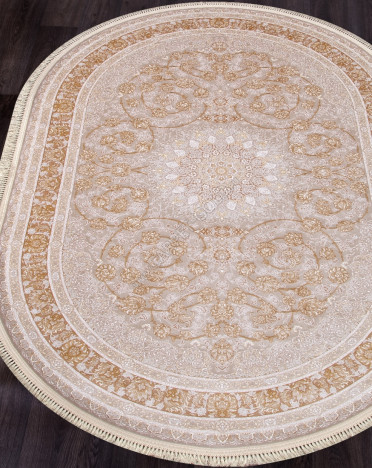Иранский ковер овальный Iran FARSI 1200 G142 (Акрил - Полиэстер, бежевый, кремовый)