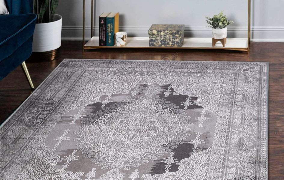 Ковер турецкий прямоугольный 03763A GREY - коллекция ARMINA
