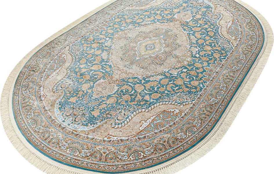 Ковер G146 OVAL BLUE / GRAY Mashad 1200