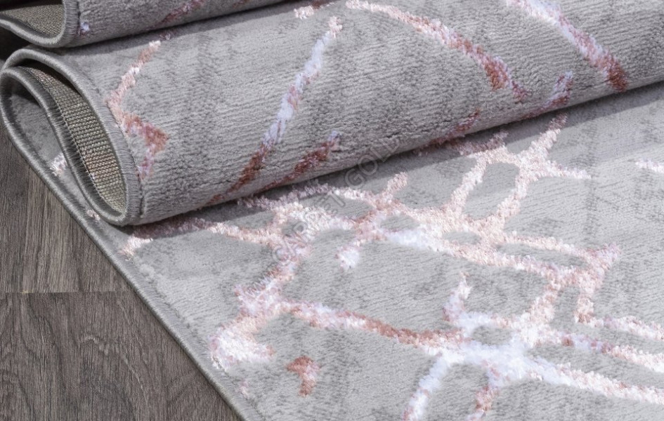 Ковер F164 - GRAY-PINK - Прямоугольник - коллекция LIMAN
