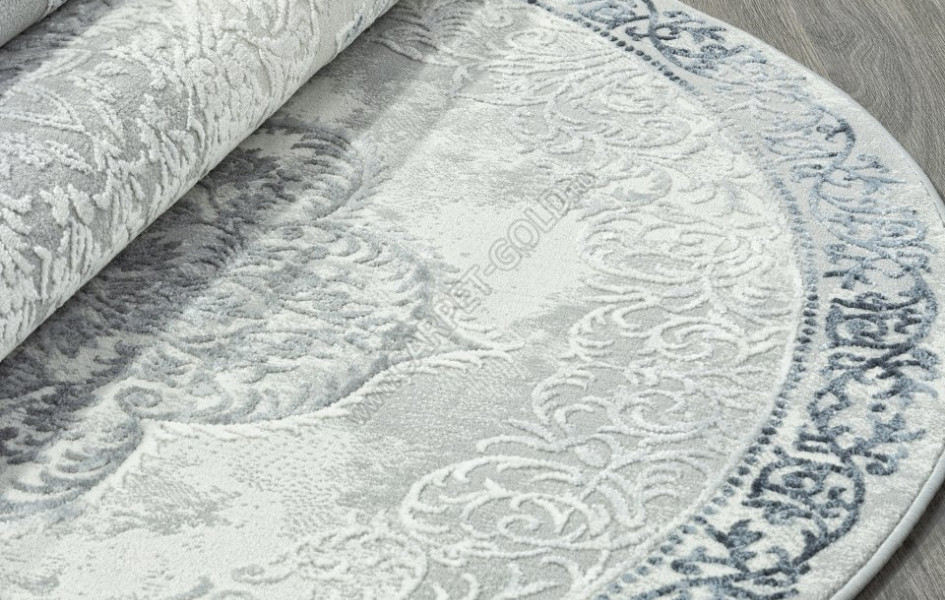 Ковер GL073T - GREY / GREY - Овал - коллекция NENSI