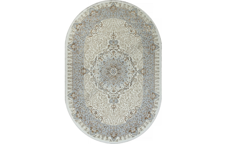 Ковер 06066A - CREAM FDY / CREAM HB - Овал - коллекция SAHARA