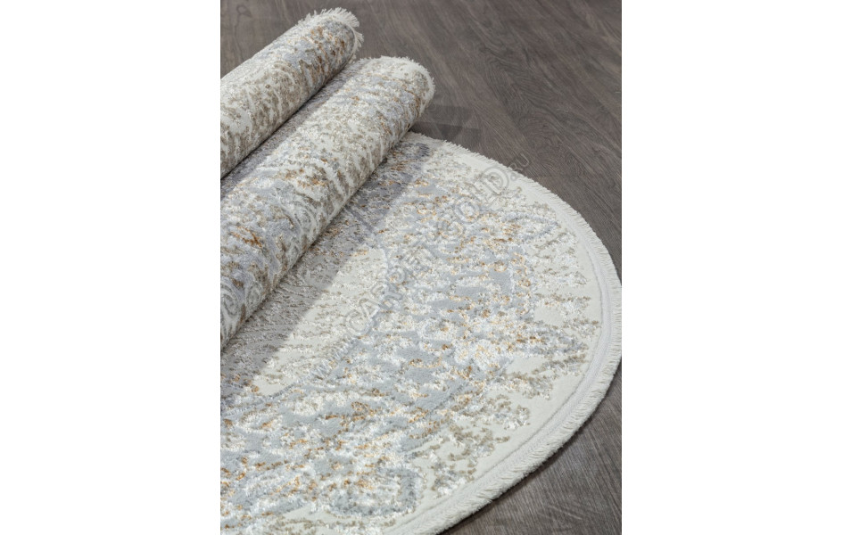 Ковер 06066A - CREAM FDY / CREAM HB - Овал - коллекция SAHARA
