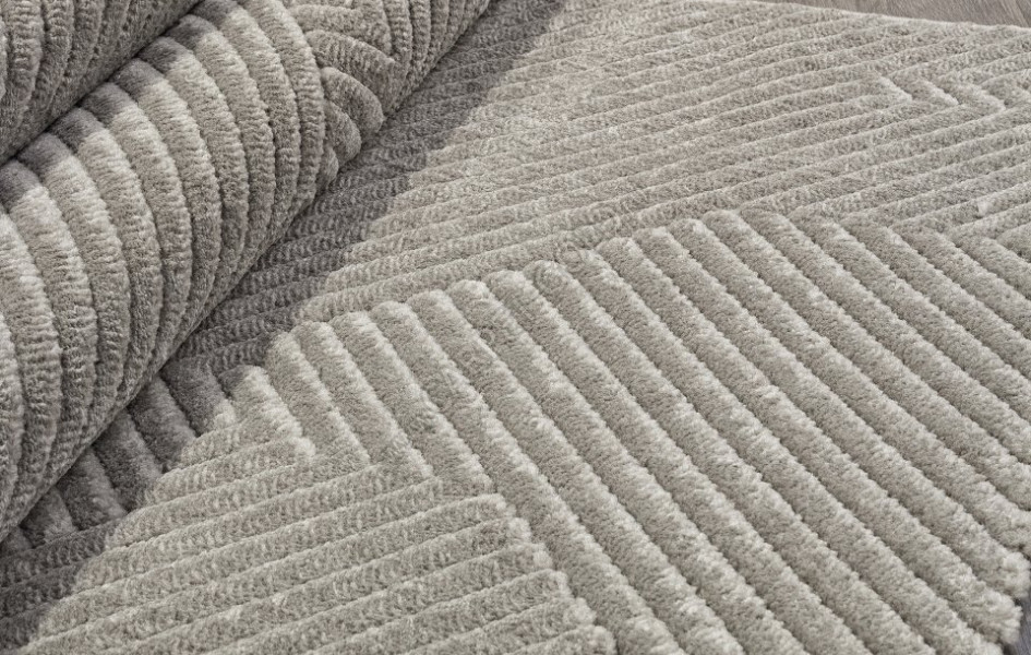 Ковер E857AG - GREY / GREY - Прямоугольник - коллекция JUNO